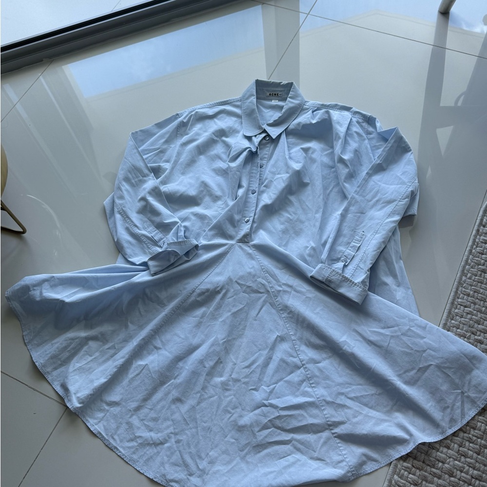 Acne Blue Button Up - Picture 2 of 4